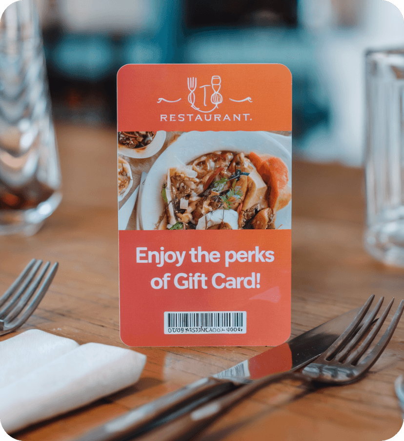 /Gift card of restaurant