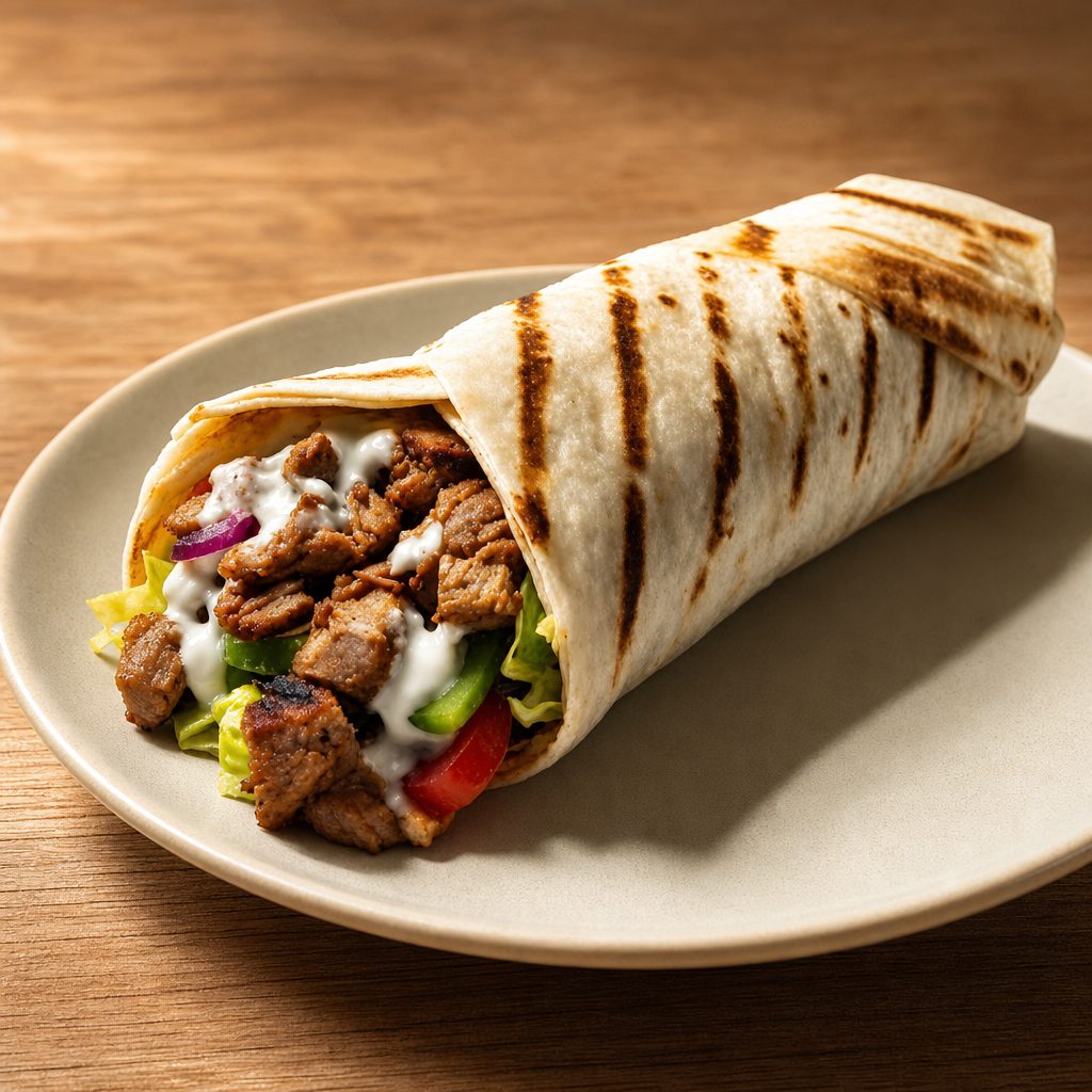 Beef Shawarma Wrap.