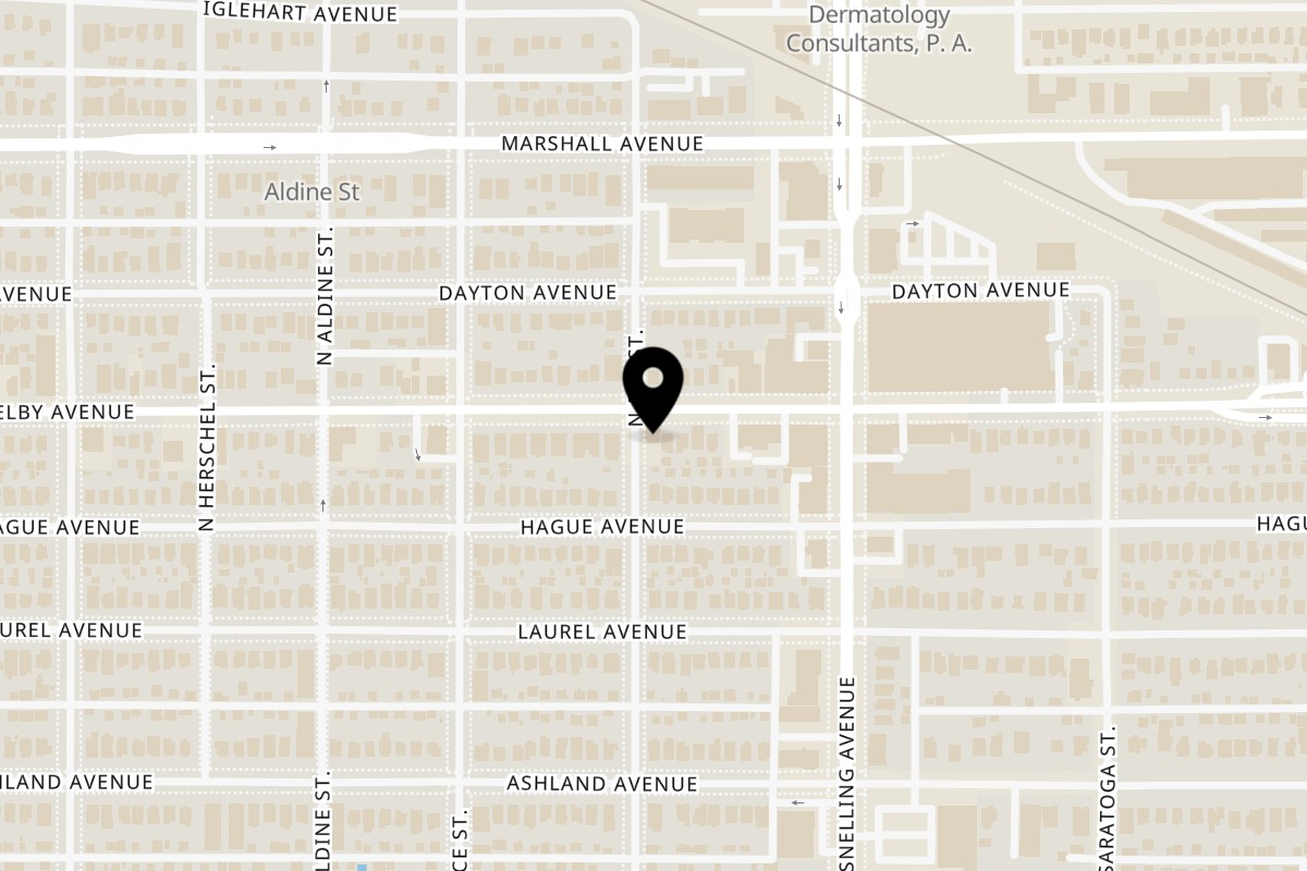Map showing the location of Zait & Za'atar: Mediterranean Dhaba on 1626 Selby Ave in St Paul